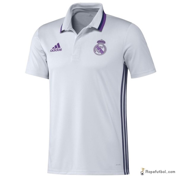 Polo Real Madrid 2016/17 Blanco Purpura